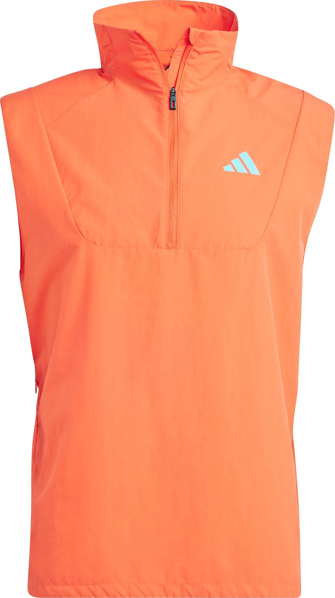 adidas Adizero Half Zip Mens Running Gilet - Orange Weekend Style