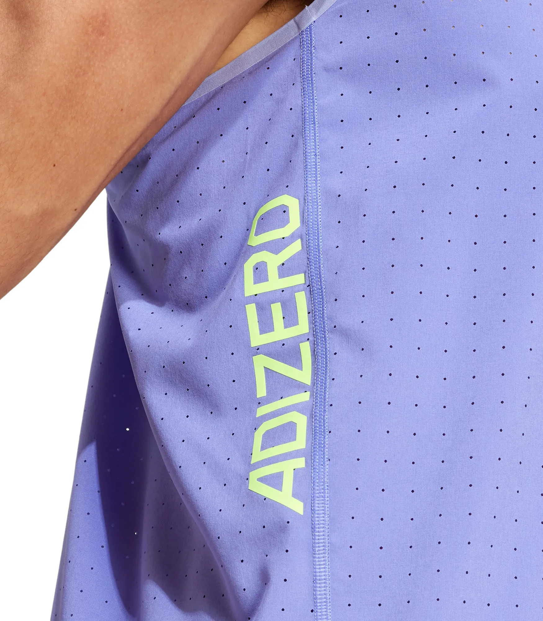 adidas Adizero Mens Running Vest - Blue Layered Panel Design Stay Lightness