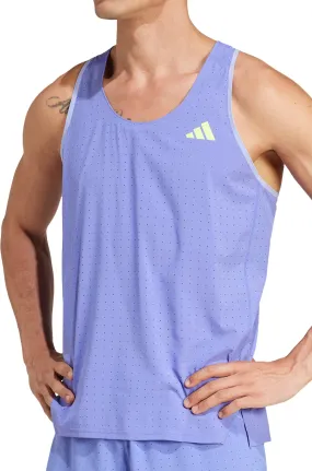 adidas Adizero Mens Running Vest - Blue underground