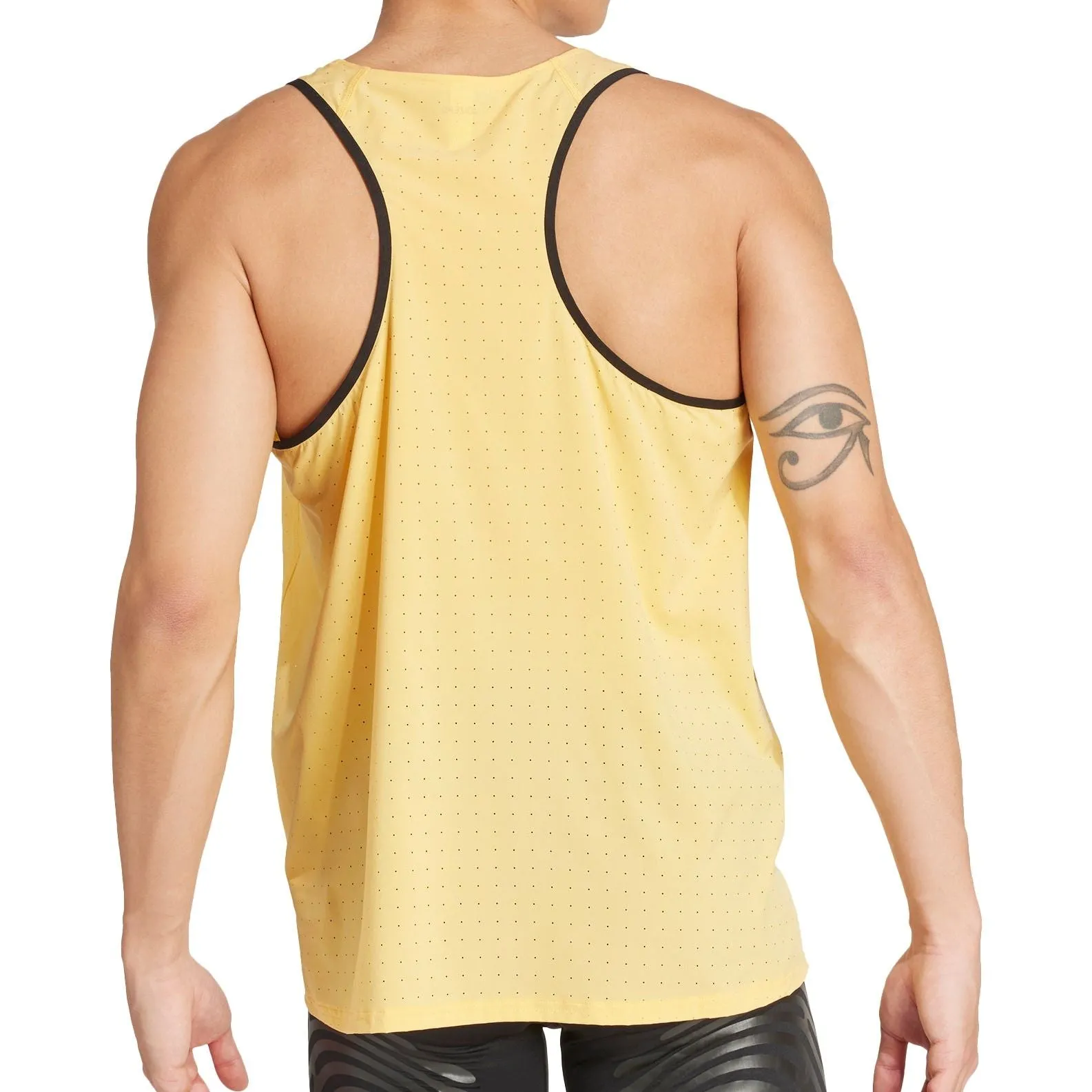Classic timelessness Smooth Flatlock Stitching adidas Adizero Mens Running Vest - Yellow