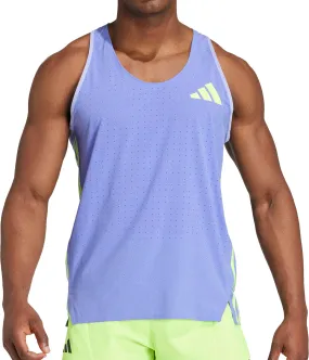Air Fresh adidas Adizero Promo Mens Running Vest - Blue