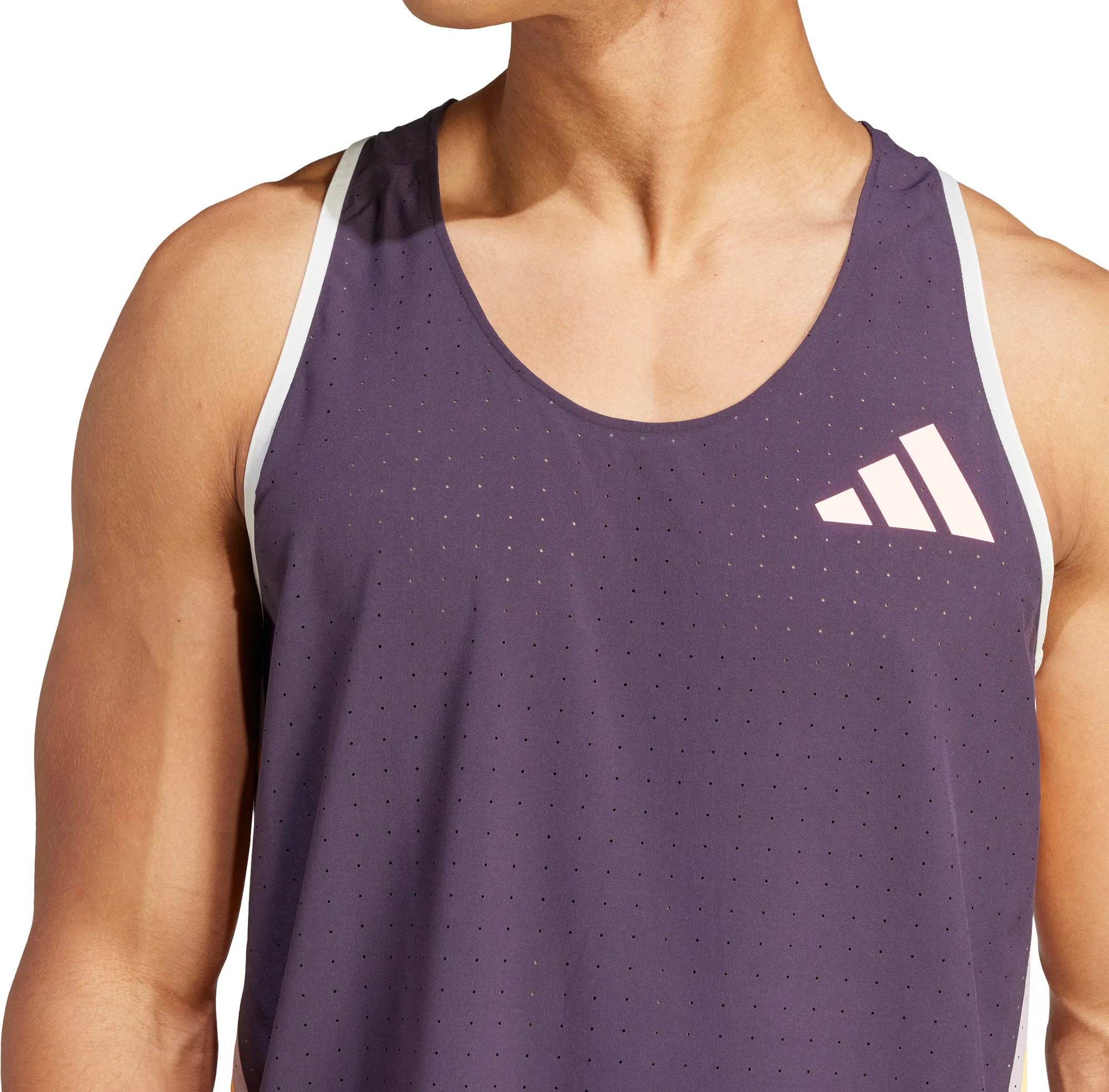 adidas Adizero Promo Mens Running Vest - Purple Style - modern
