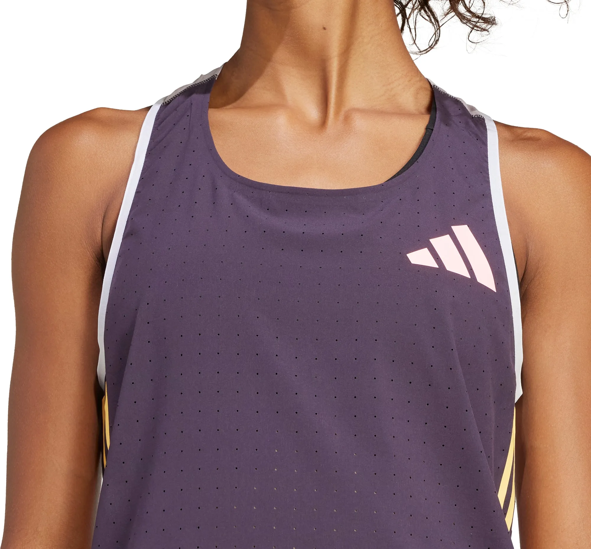 adidas Adizero Promo Womens Running Vest Tank Top - Purple Seasonal Must-Have Sleek Style