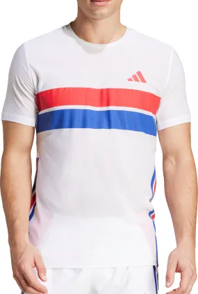 adidas Adizero Retro Short Sleeve Mens Running Top - White Seasonal Outfit