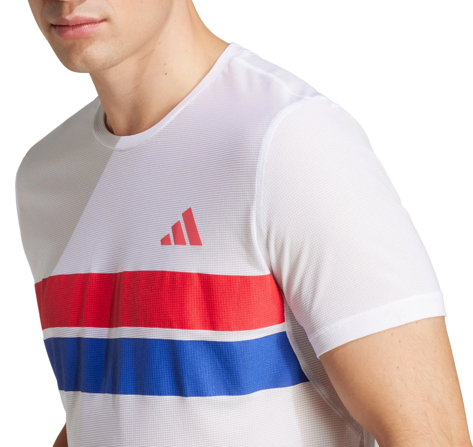 adidas Adizero Retro Short Sleeve Mens Running Top - White Tear Resistant Knit