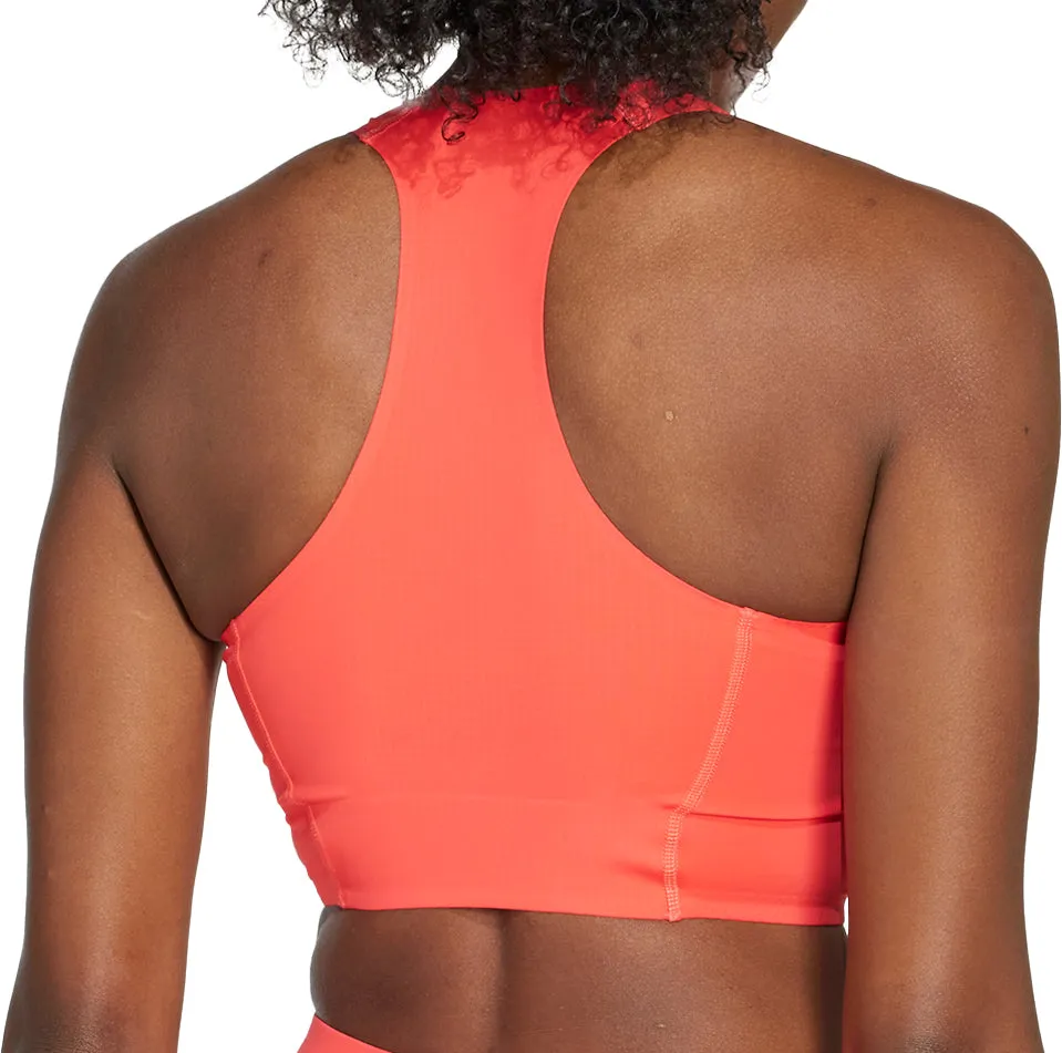 adidas Adizero Road To Records Womens Running Crop Top - Red Vintage authenticity Ruffled edges