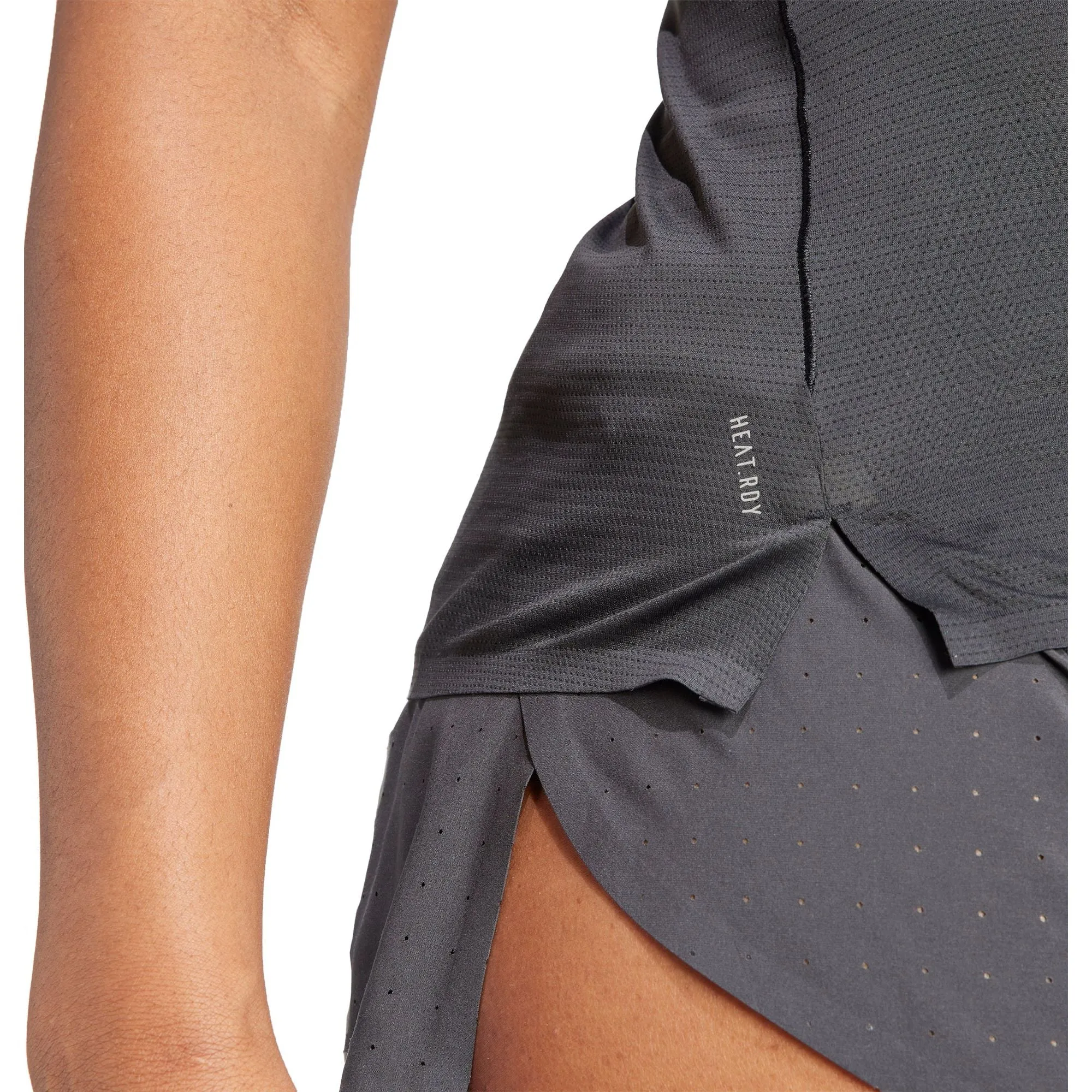 adidas Adizero Short Sleeve Womens Running Top - Black winter warmth