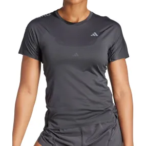 UV protected High Density Weave adidas Adizero Short Sleeve Womens Running Top - Black