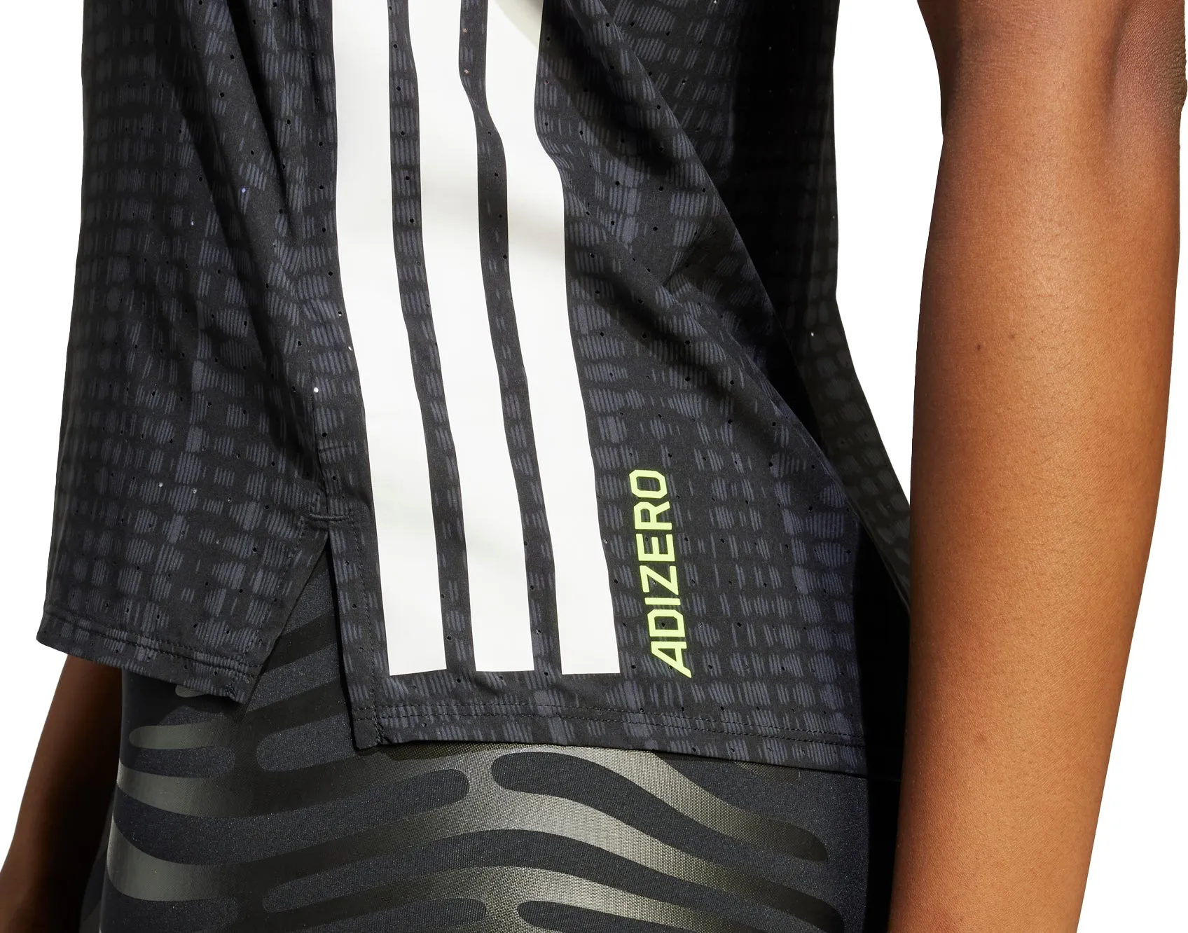 Sleek Fit adidas Adizero Womens Running Vest Tank Top - Black