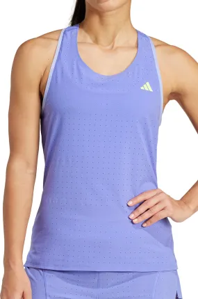 adidas Adizero Womens Running Vest Tank Top - Blue sporty and comfortable