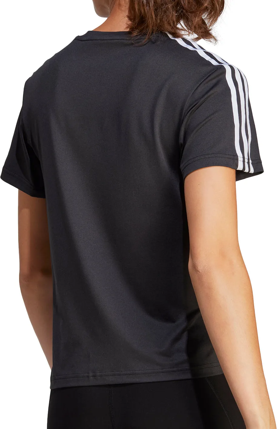 Modern Style adidas AeroReady Train Essentials 3 Stripes Short Sleeve Womens Training Top - Black