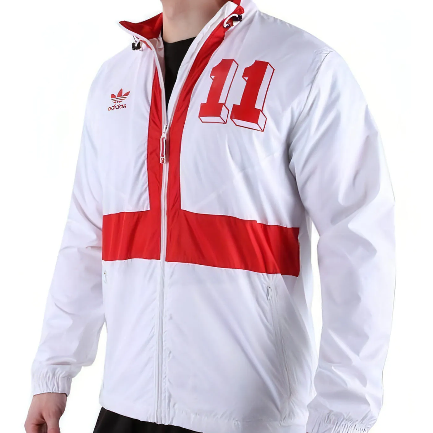 adidas England Colorado Mens Windbreaker Jacket - White Popular Weather Ease