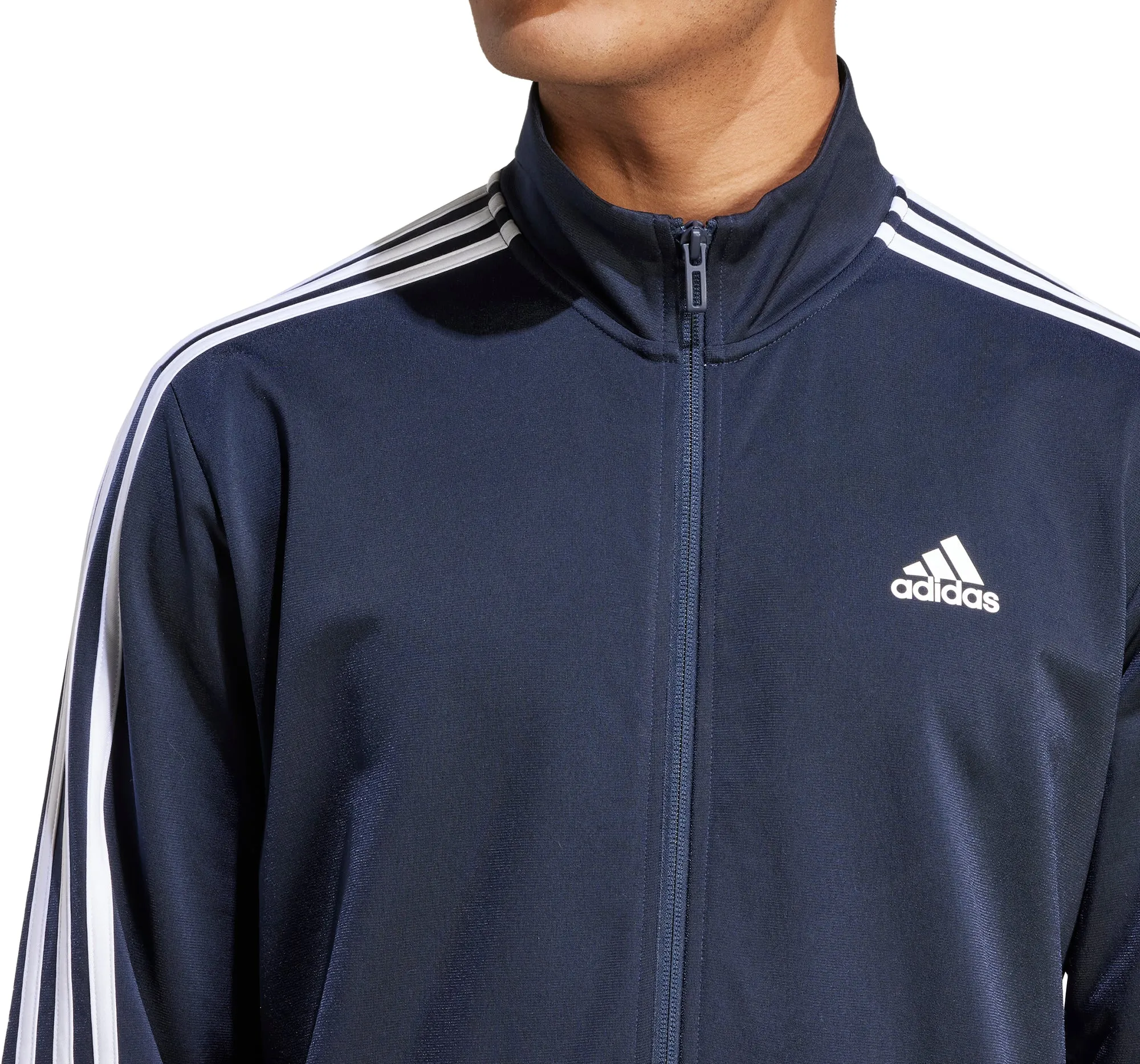 Ring adidas Essentials Warm Up 3 Stripes Mens Track Jacket - Navy