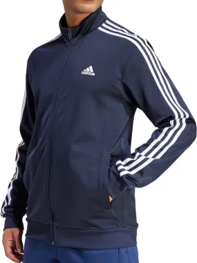 Compact Packability Rain Adventure adidas Essentials Warm Up 3 Stripes Mens Track Jacket - Navy