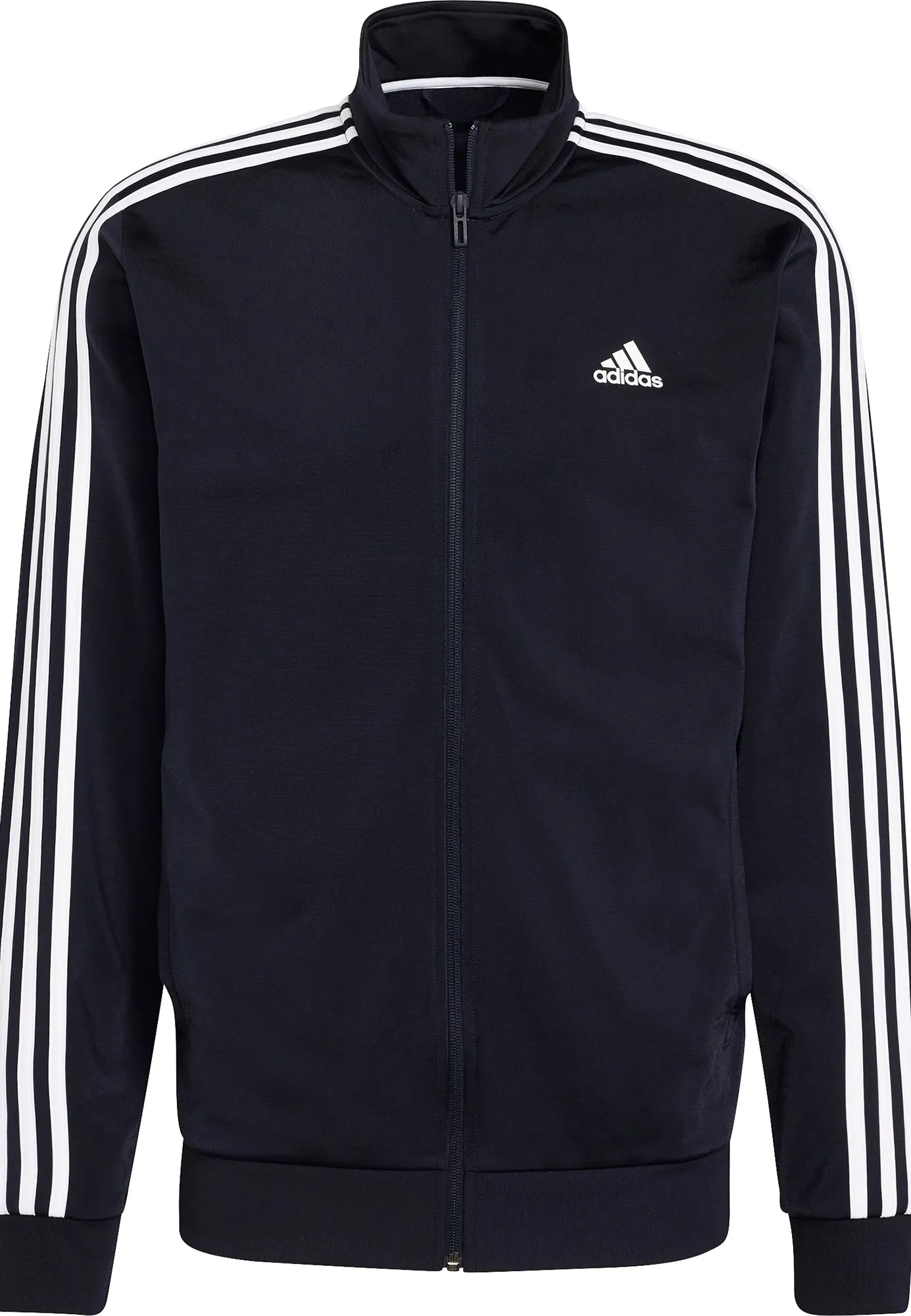 adidas Essentials Warm Up 3 Stripes Mens Track Jacket - Navy City Layer Low Profile