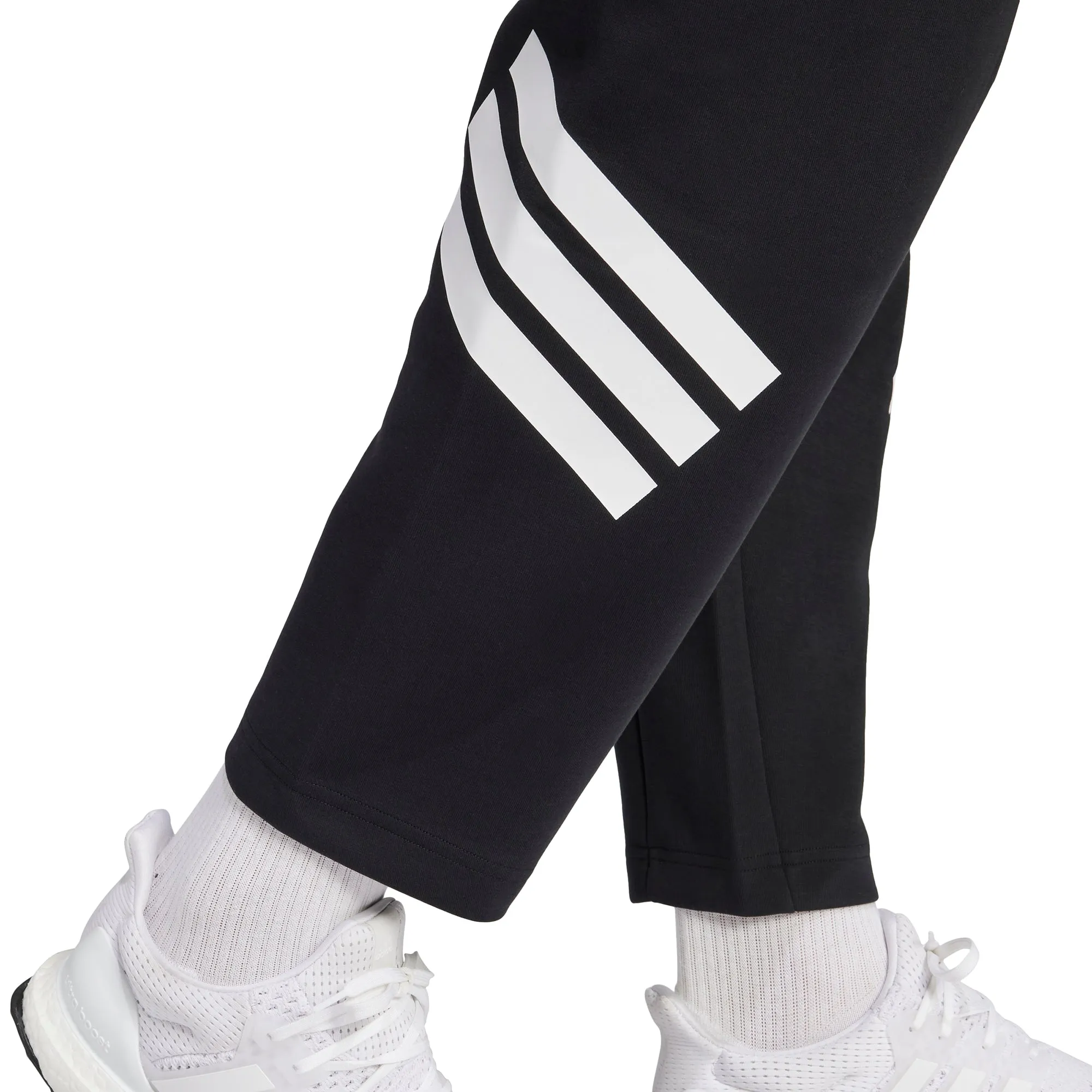 Side Pockets Multi Panel Construction adidas Future Icons 3 Stripes Mens Training pants - Black