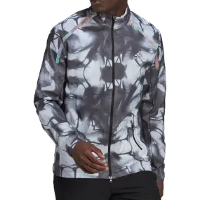 Sustain Abrasion Resistant Material adidas Marathon Translucent Mens Running Jacket - White