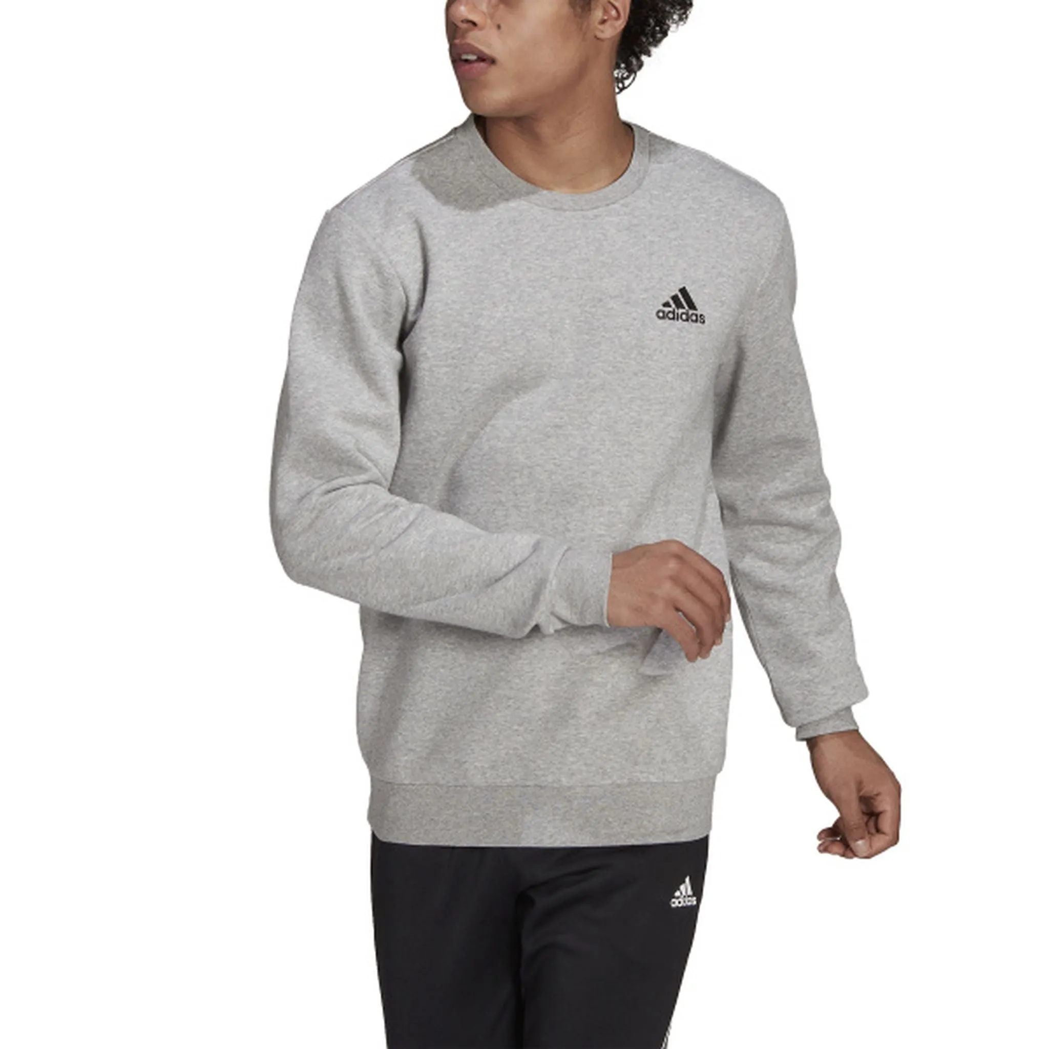 Adidas Mens Feelcozy Sweatshirt synthetic leather