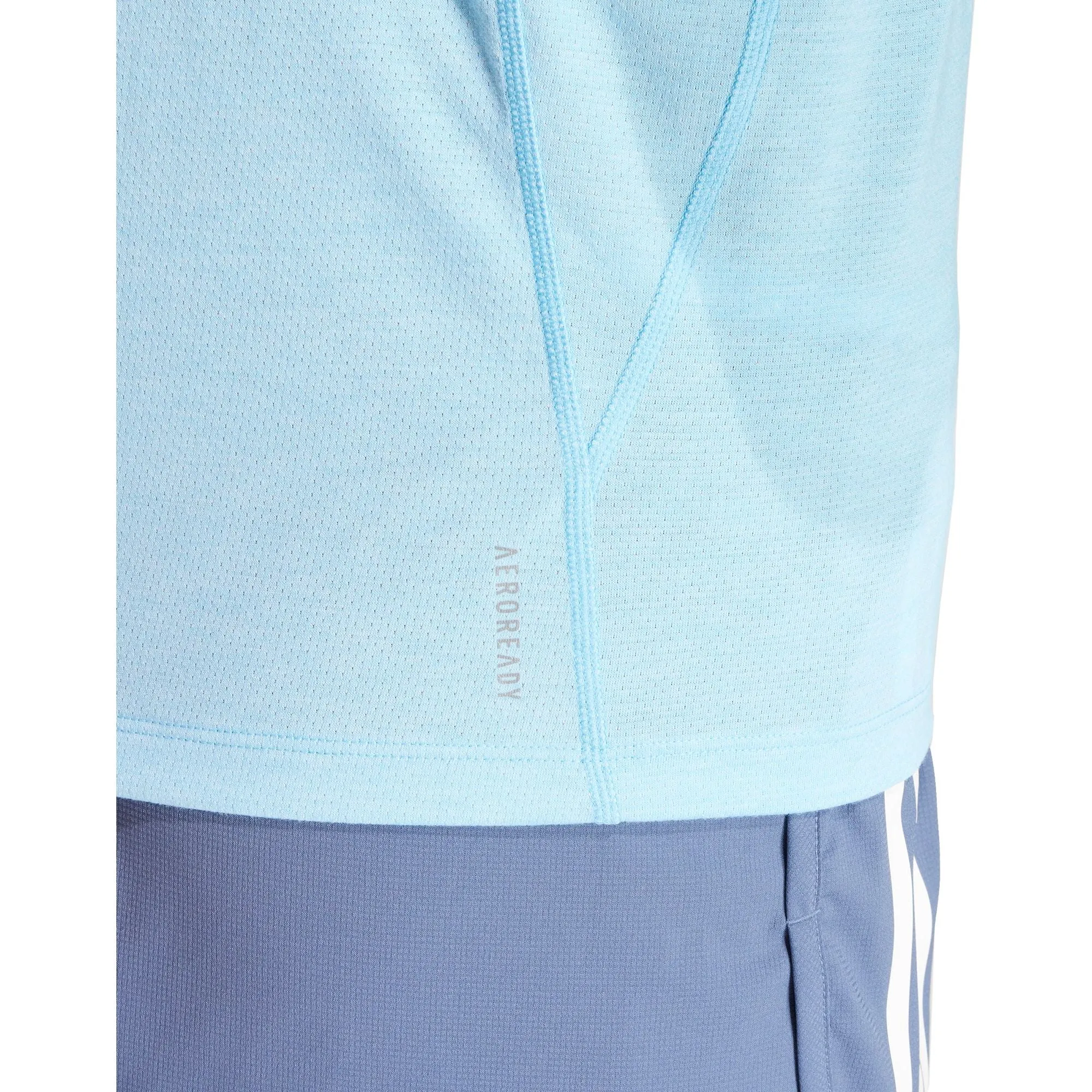 Cool Style adidas Own The Run 3 Stripes Short Sleeve Womens Running Top - Blue