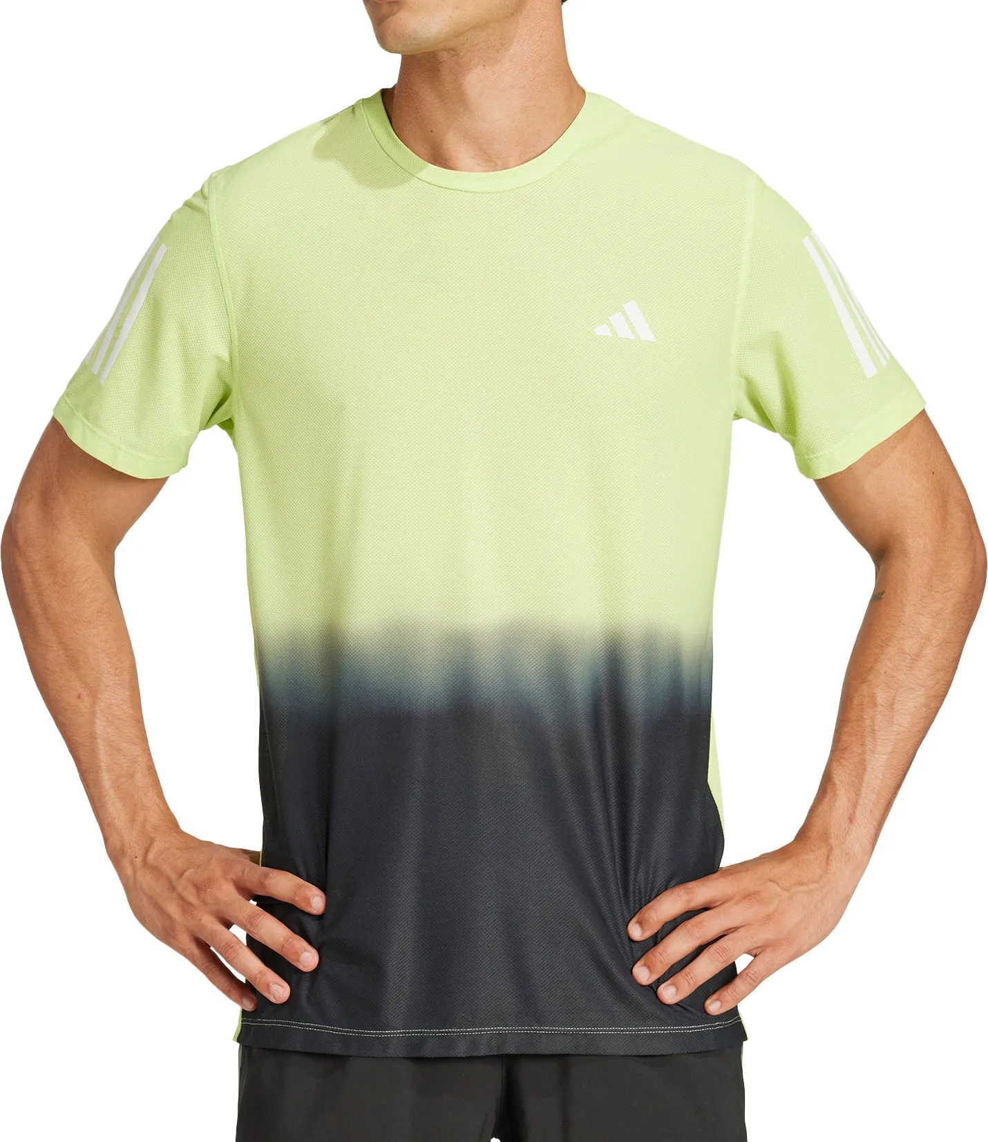 adidas Own The Run ClimaCool Short Sleeve Mens Running Top - Green Modern innovation