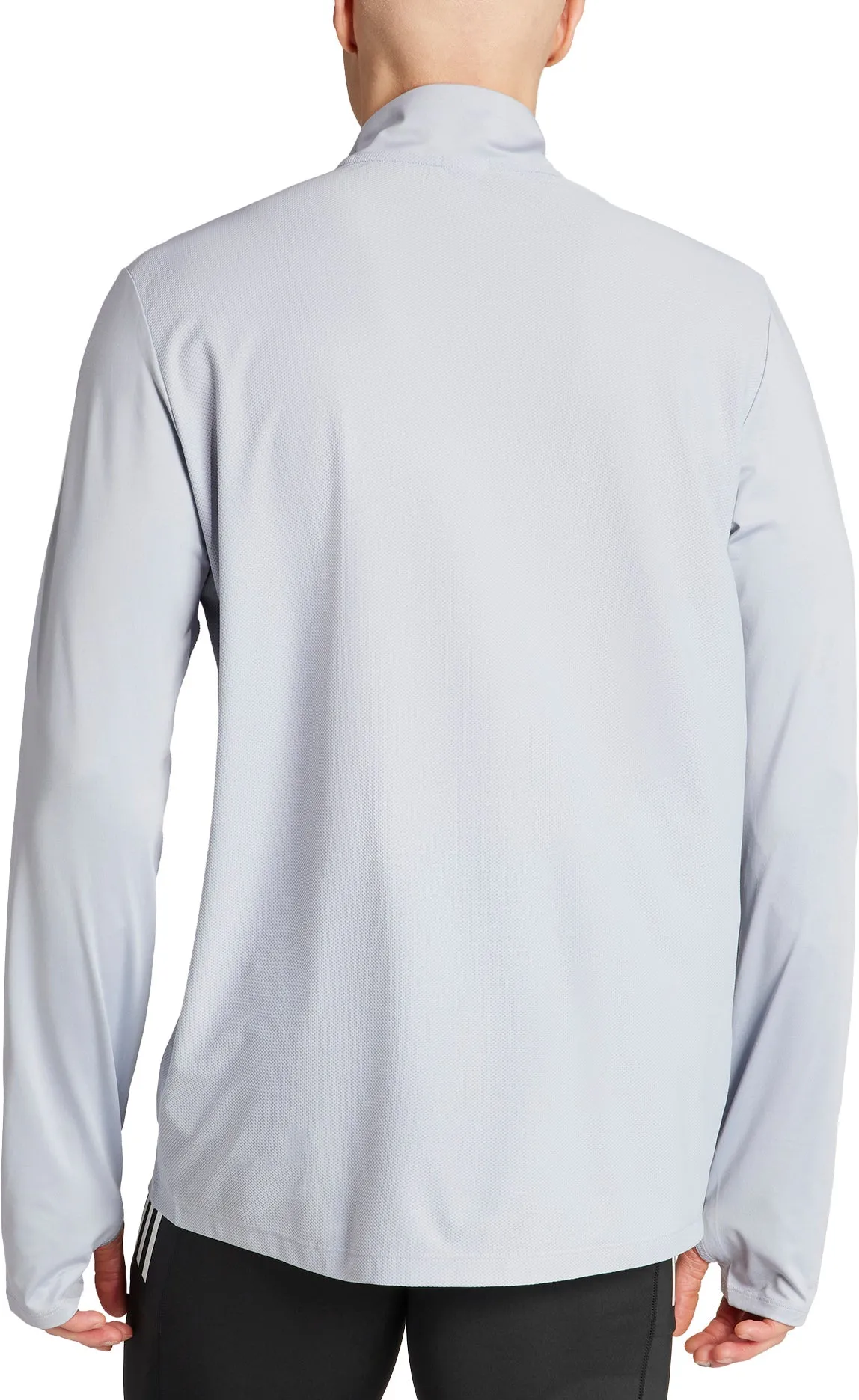 Classic Wearable adidas Own The Run Half Zip Long Sleeve Mens Running Top - Grey