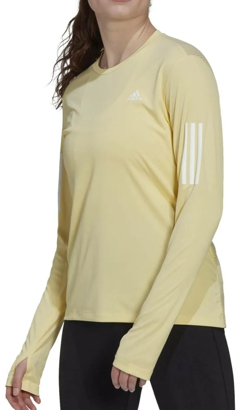 Halloween Anti microbial coating adidas Own The Run Long Sleeve Womens Running Top - Yellow