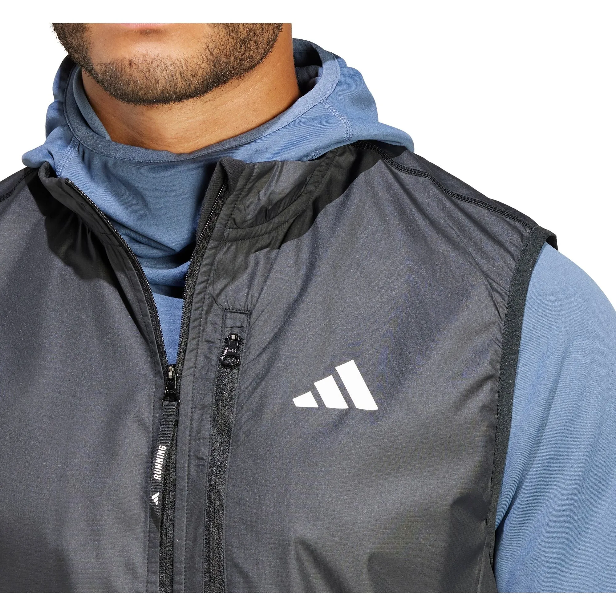 FlexibleMovement Recycled Polyester adidas Own The Run Mens Running Gilet - Black
