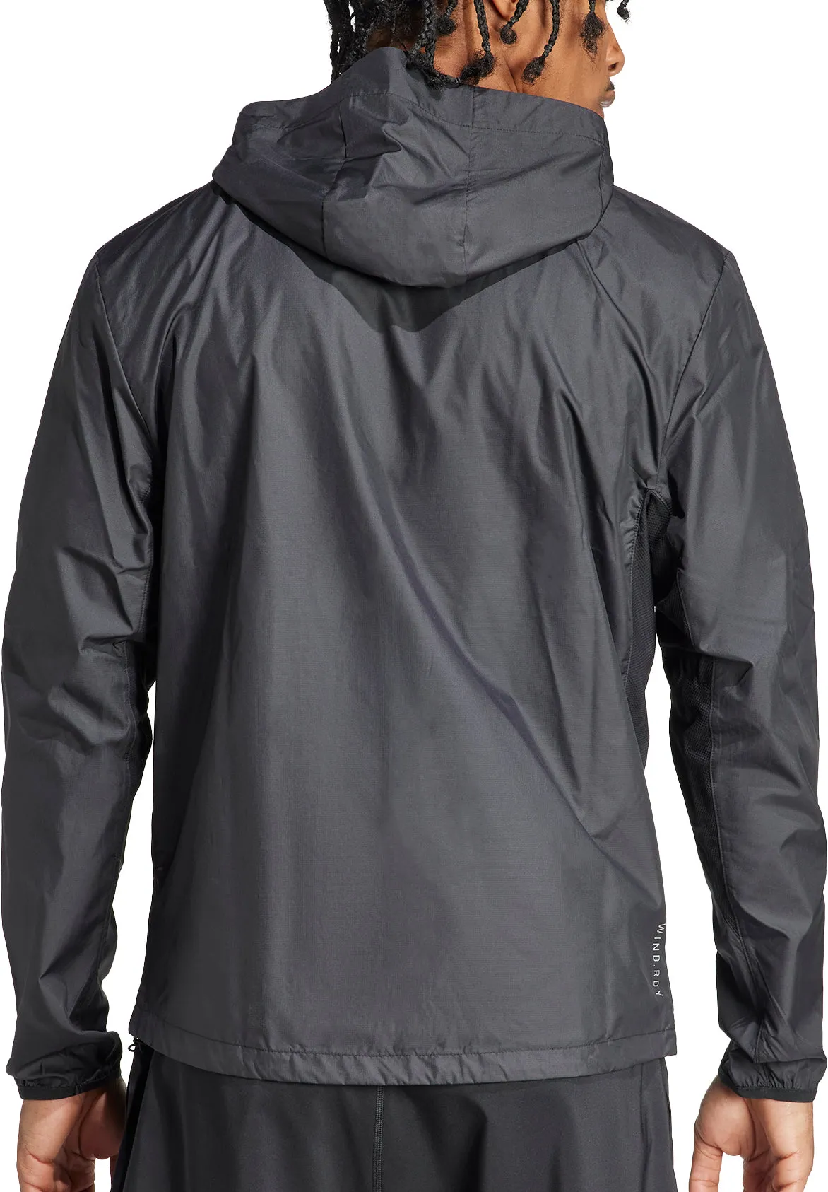 adidas Own The Run Mens Running Jacket - Black White