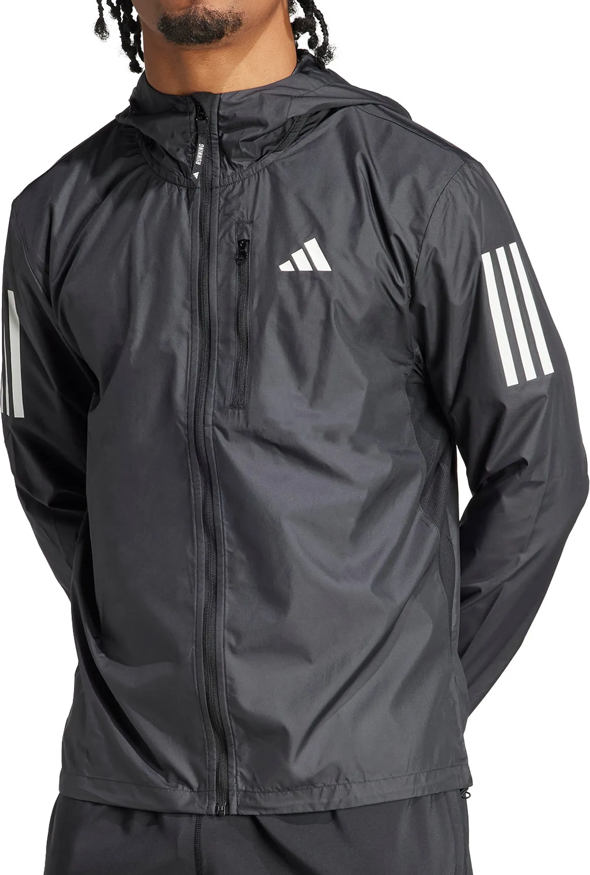 adidas Own The Run Mens Running Jacket - Black Job