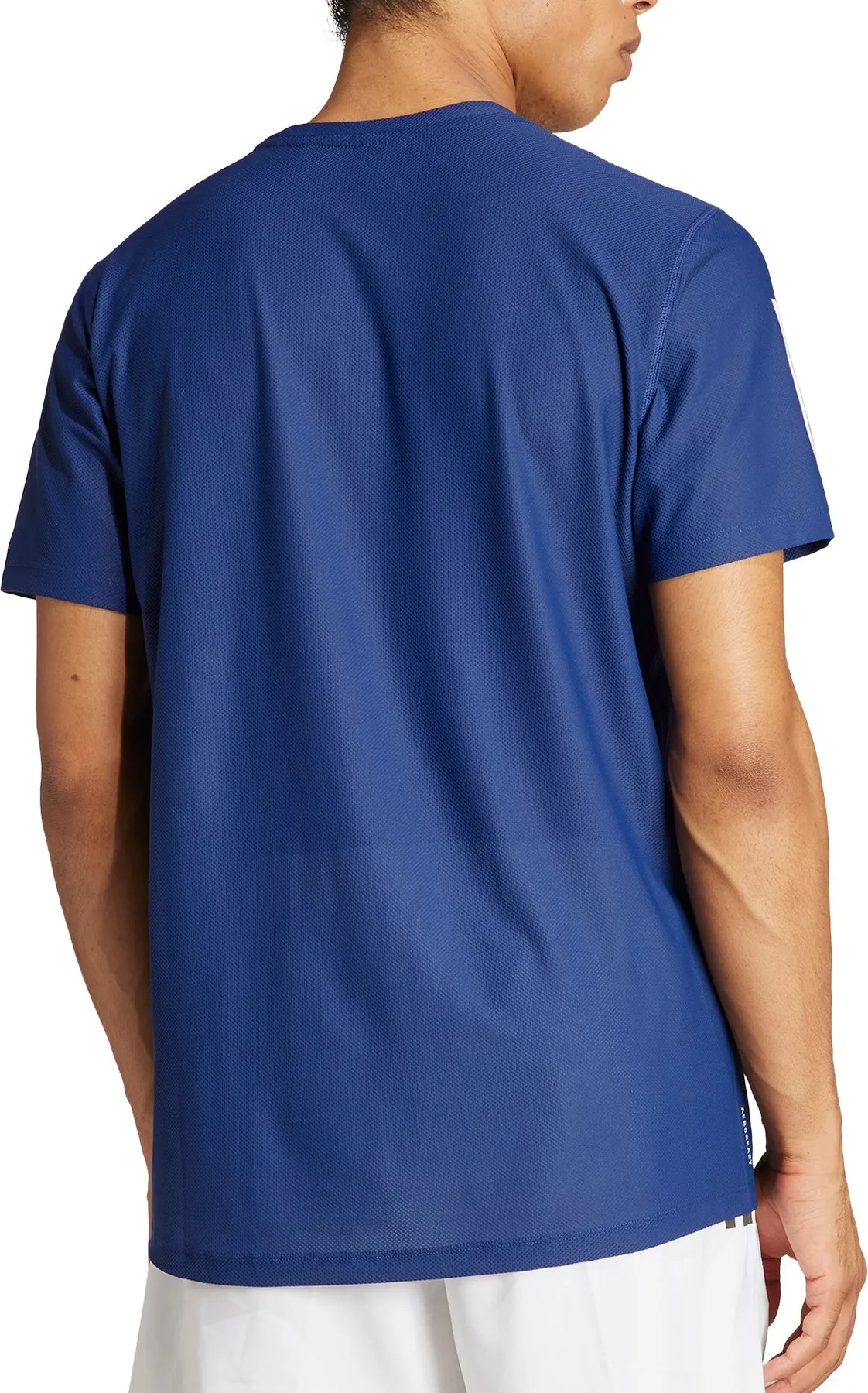adidas Own The Run Short Sleeve Mens Running Top - Blue Reinforced Shoulder Seams Relaxed Vibe
