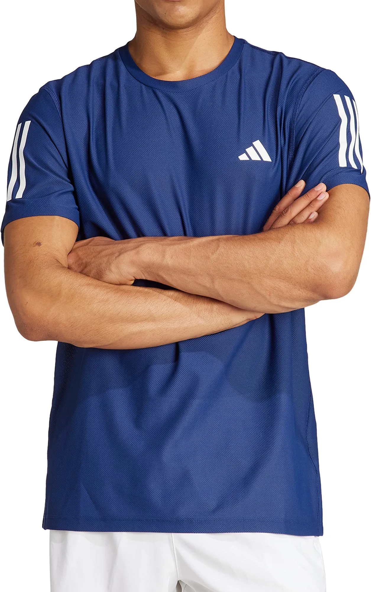adidas Own The Run Short Sleeve Mens Running Top - Blue Stylish Everyday Wear