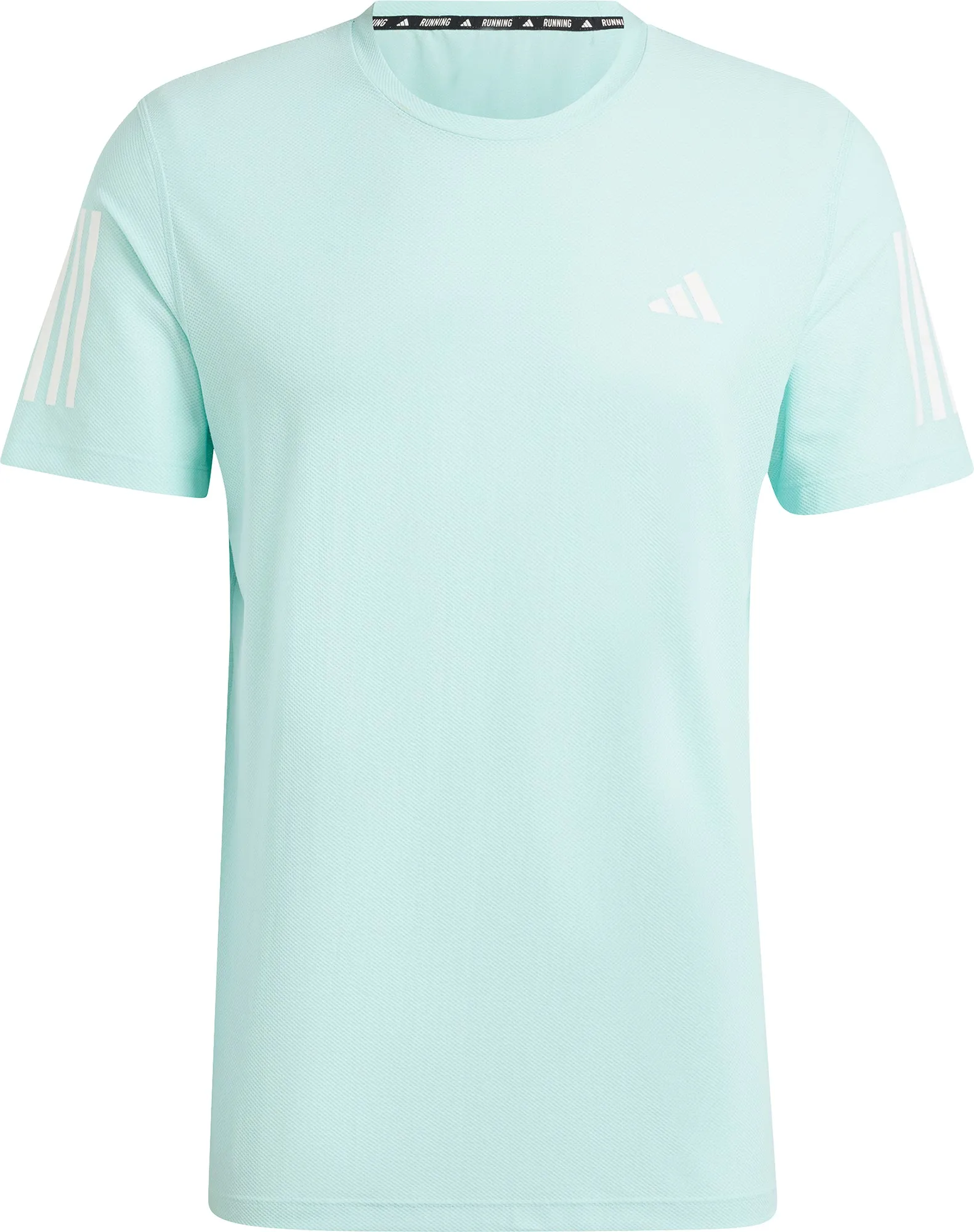 adidas Own The Run Short Sleeve Mens Running Top - Green Cold Wash Optimized
