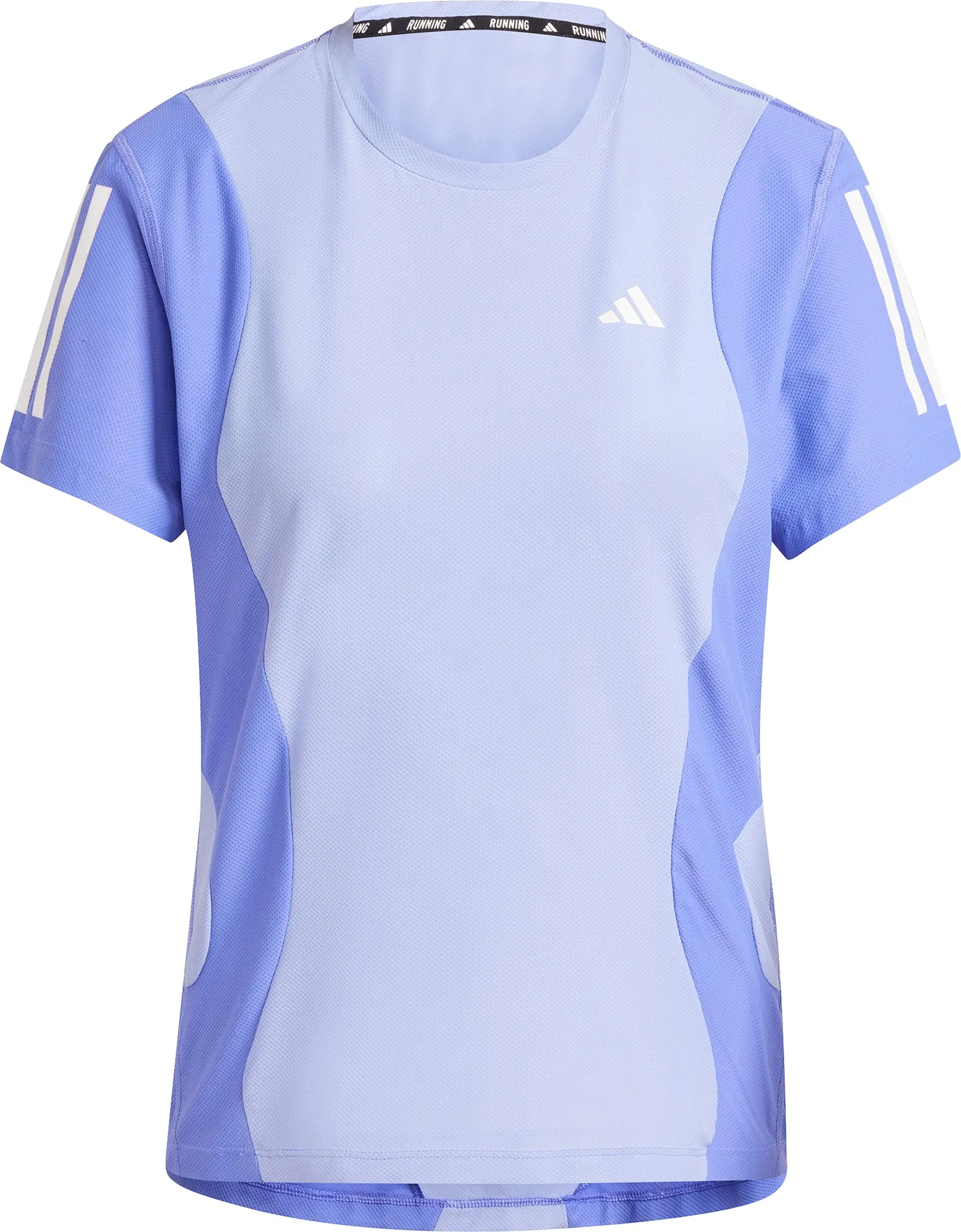Perfect Fit Wear adidas Own The Run Short Sleeve Womens Running Top - Blue