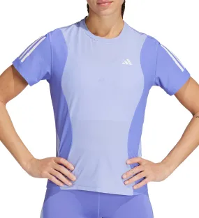 adidas Own The Run Short Sleeve Womens Running Top - Blue VintageWash Outdoor Gear