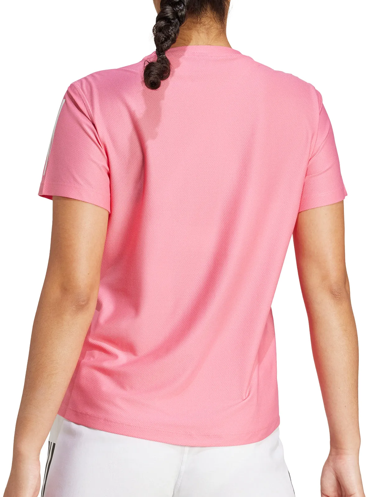 Streetwear adidas Own The Run Short Sleeve Womens Running Top - Pink