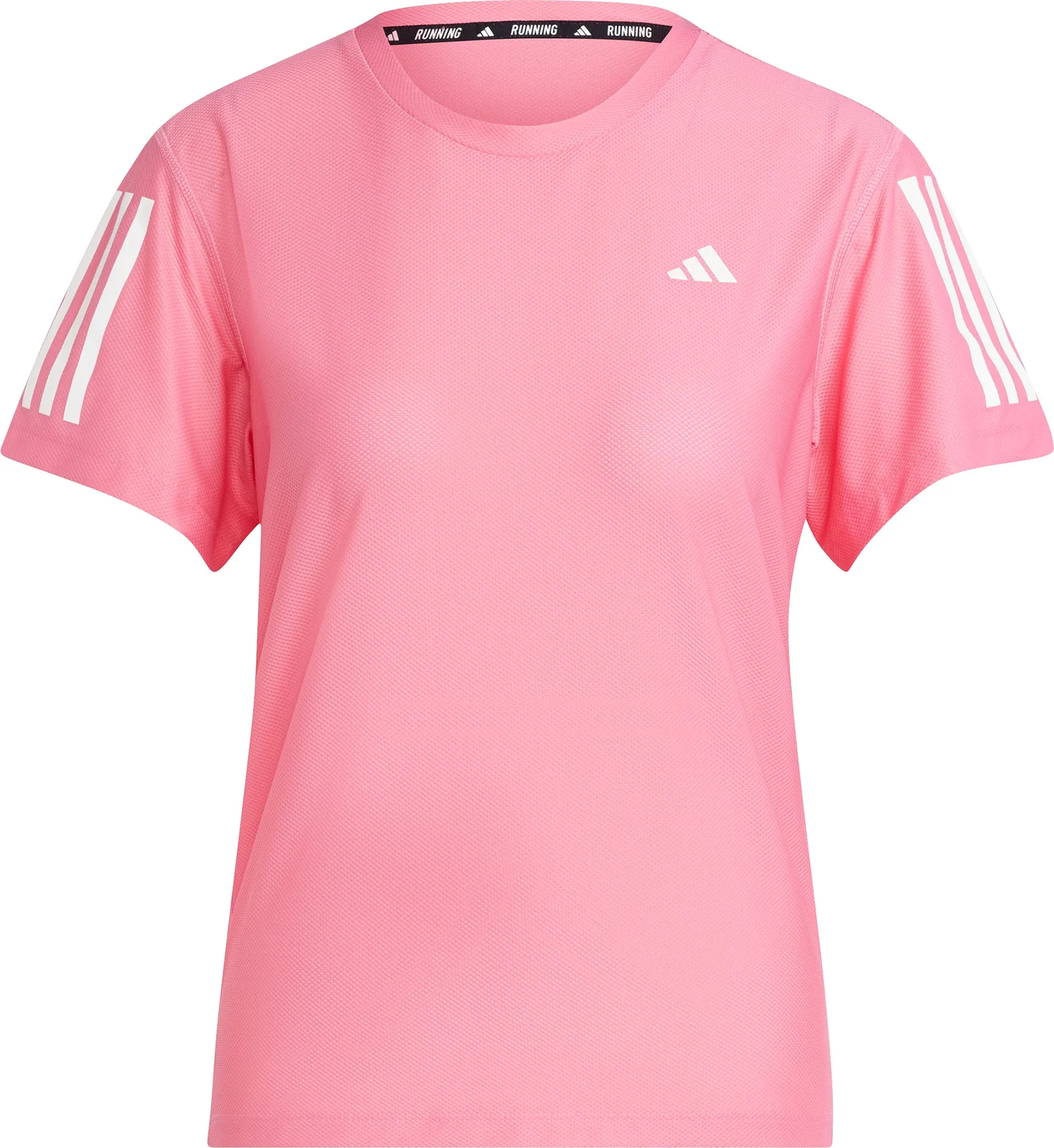 adidas Own The Run Short Sleeve Womens Running Top - Pink Heather Texture Finish