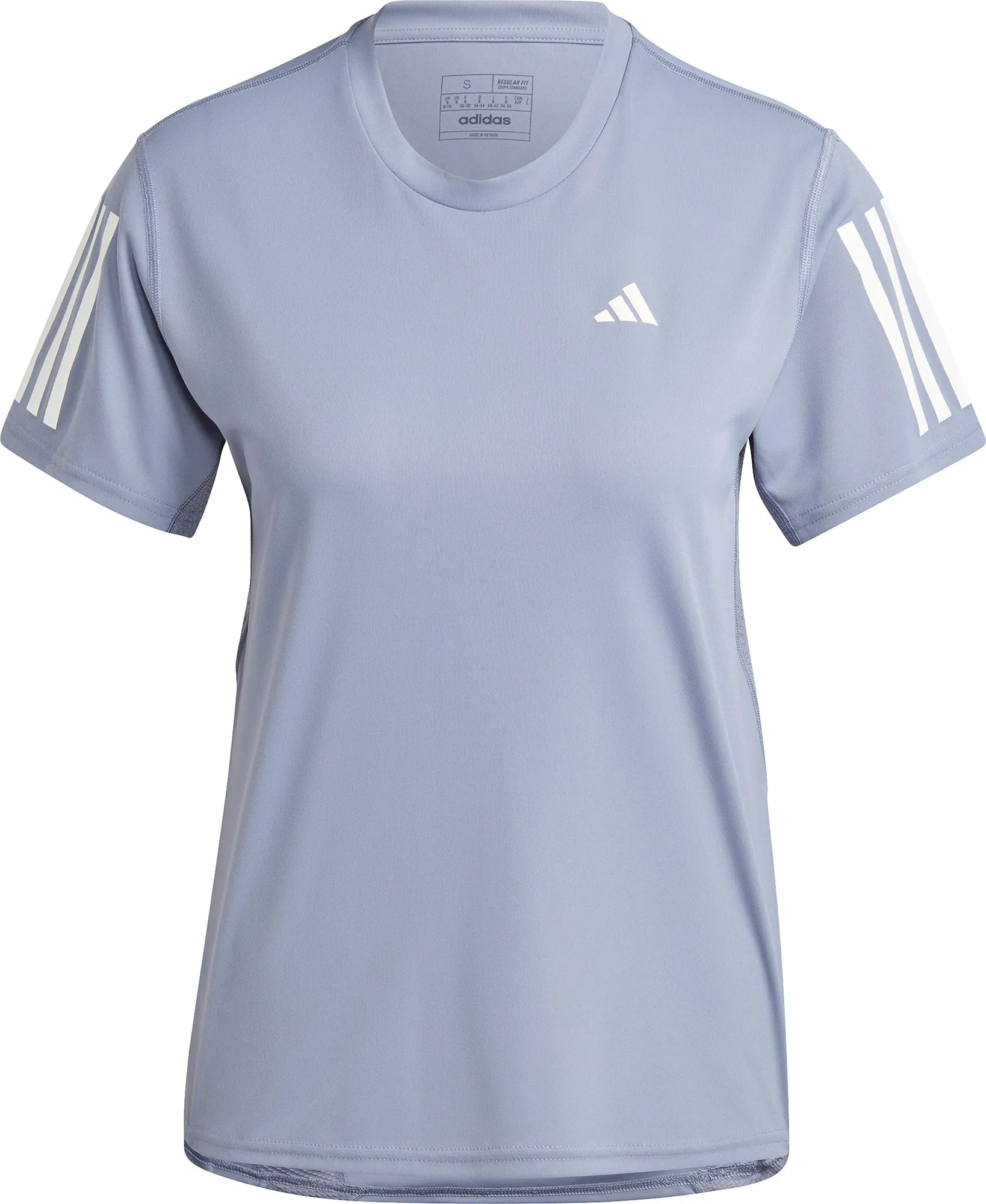 adidas Own The Run Short Sleeve Womens Running Top - Purple Quality Layer