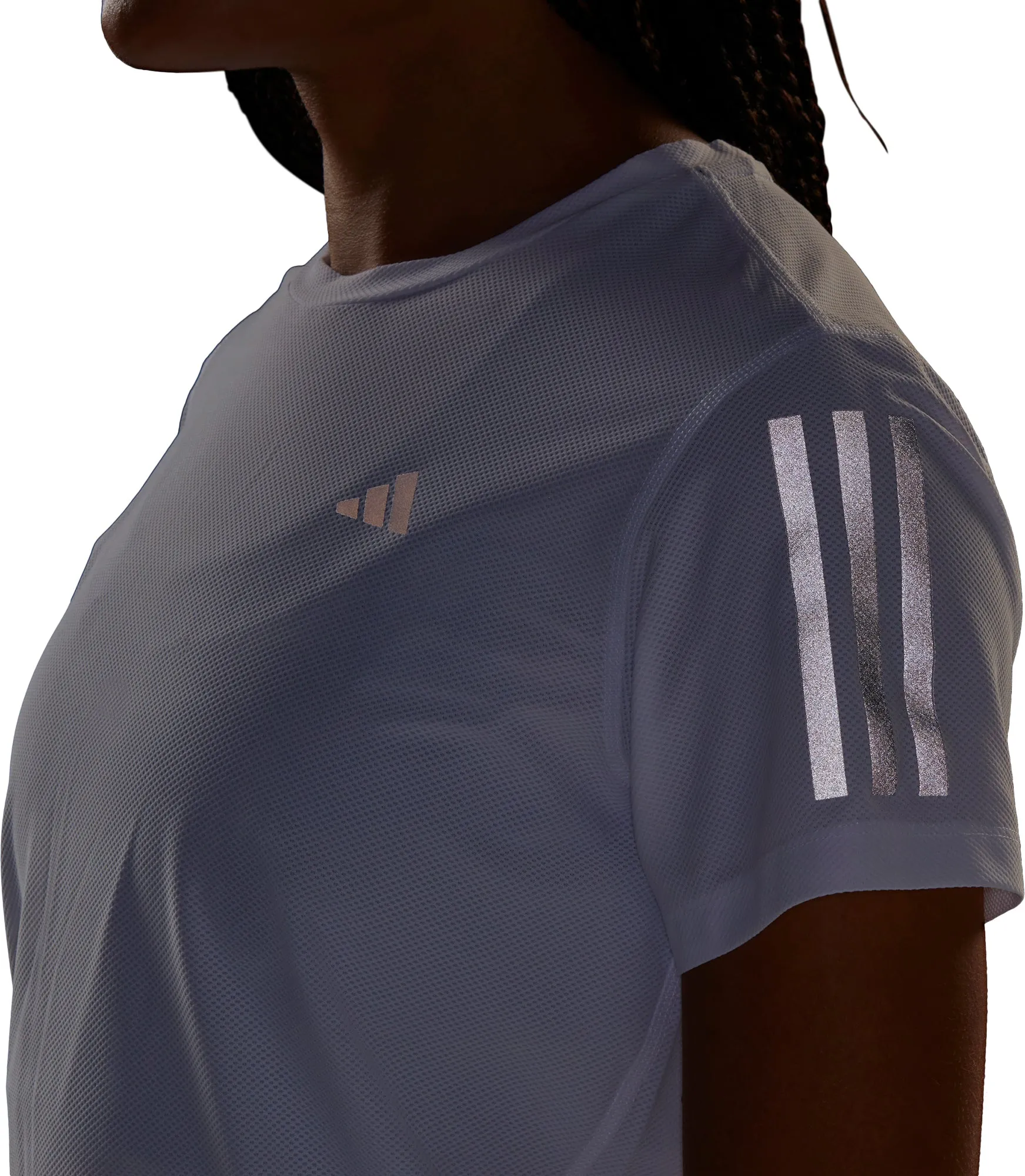 adidas Own The Run Short Sleeve Womens Running Top - White Timeless casual wear Non Restrictive Silhouette