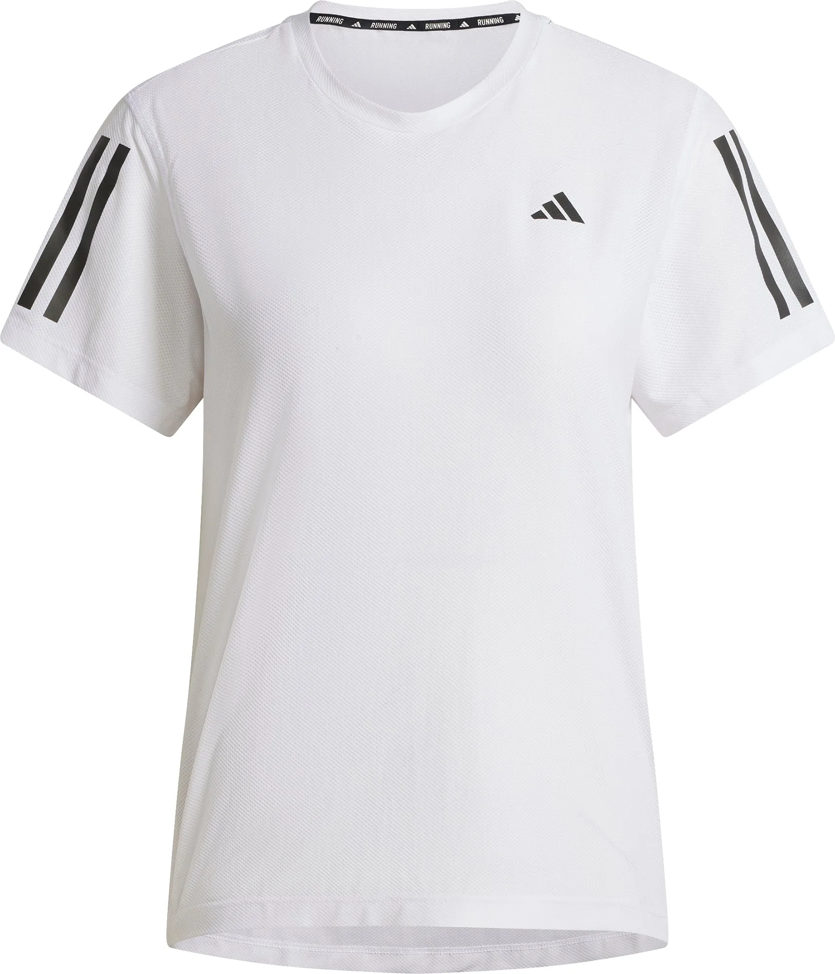 Thermal Regulation Fabric Soft Breathable adidas Own The Run Short Sleeve Womens Running Top - White