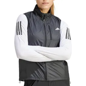 adidas Own The Run Womens Running Gilet - Black Wind Control Windproof Design