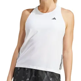 Wrinkle Free Fabric Thermal Regulating Layer adidas Own The Run Womens Running Vest Tank Top - White