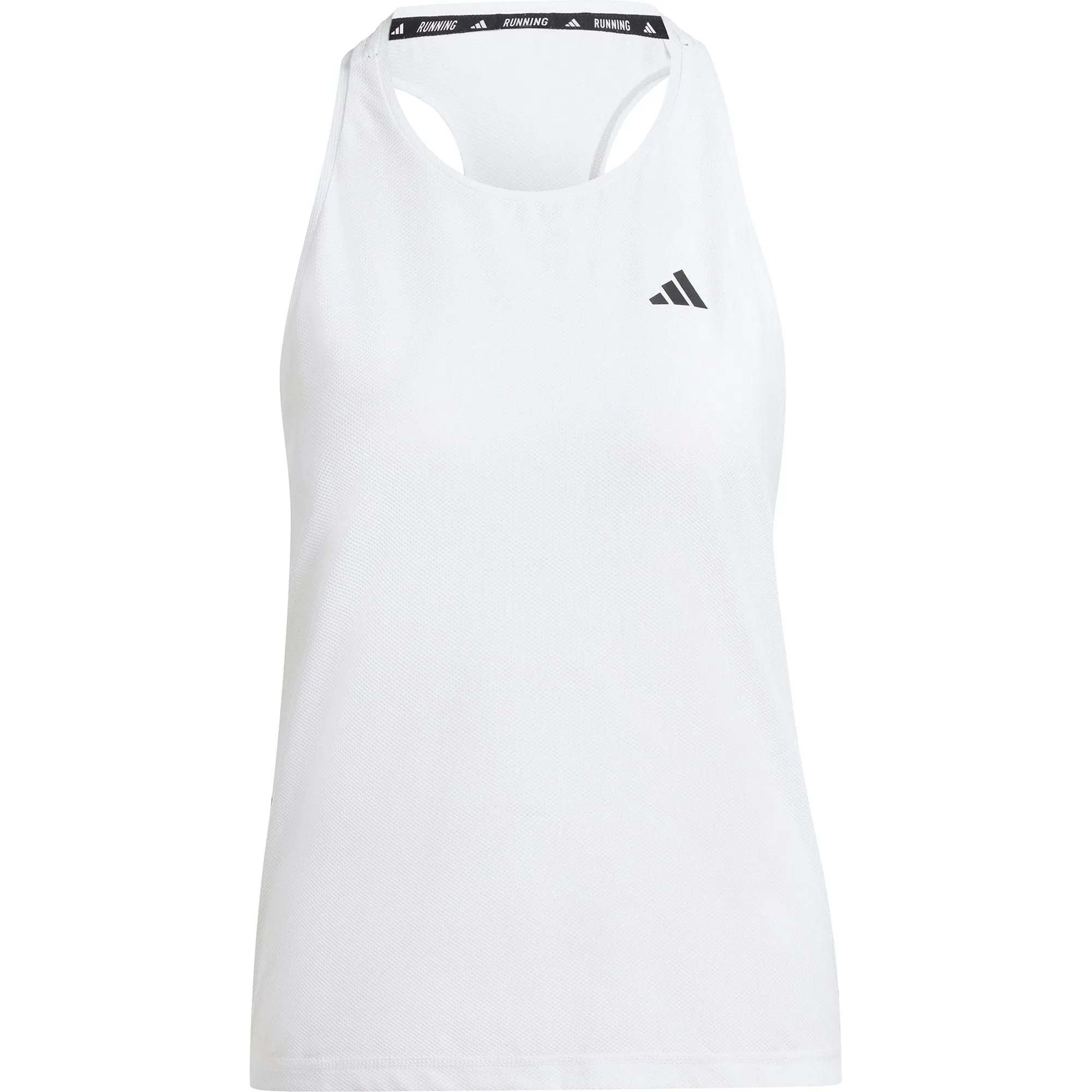adidas Own The Run Womens Running Vest Tank Top - White Boat neck style