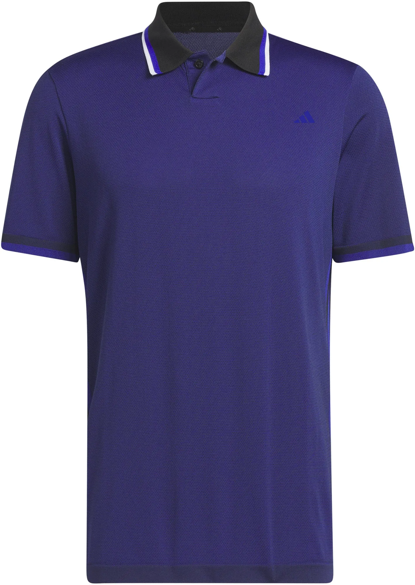 outdoor concert Ultra Soft Finish adidas PrimeKnit Short Sleeve Mens Golf Polo Shirt - Blue