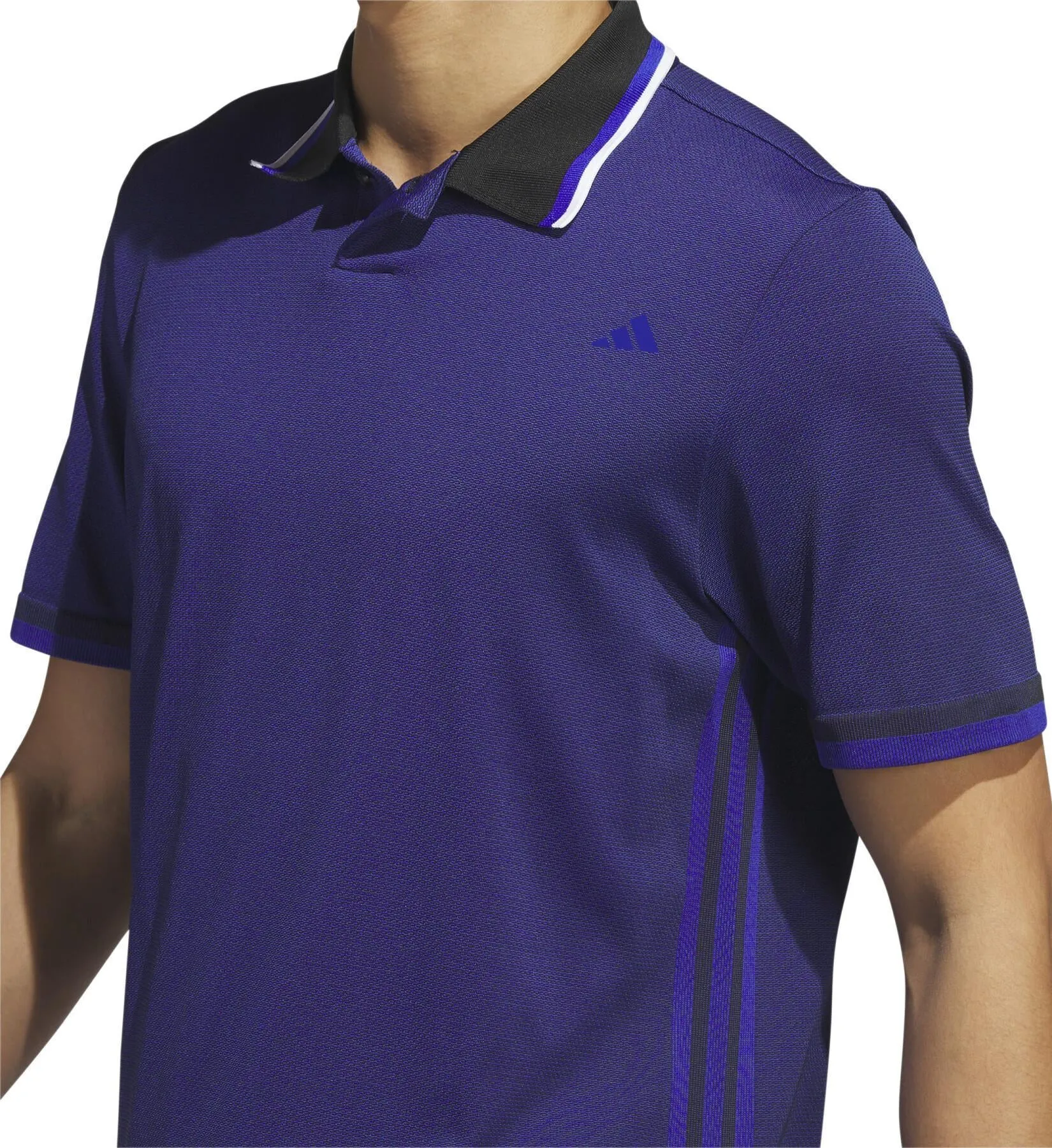 Comfy Style adidas PrimeKnit Short Sleeve Mens Golf Polo Shirt - Blue