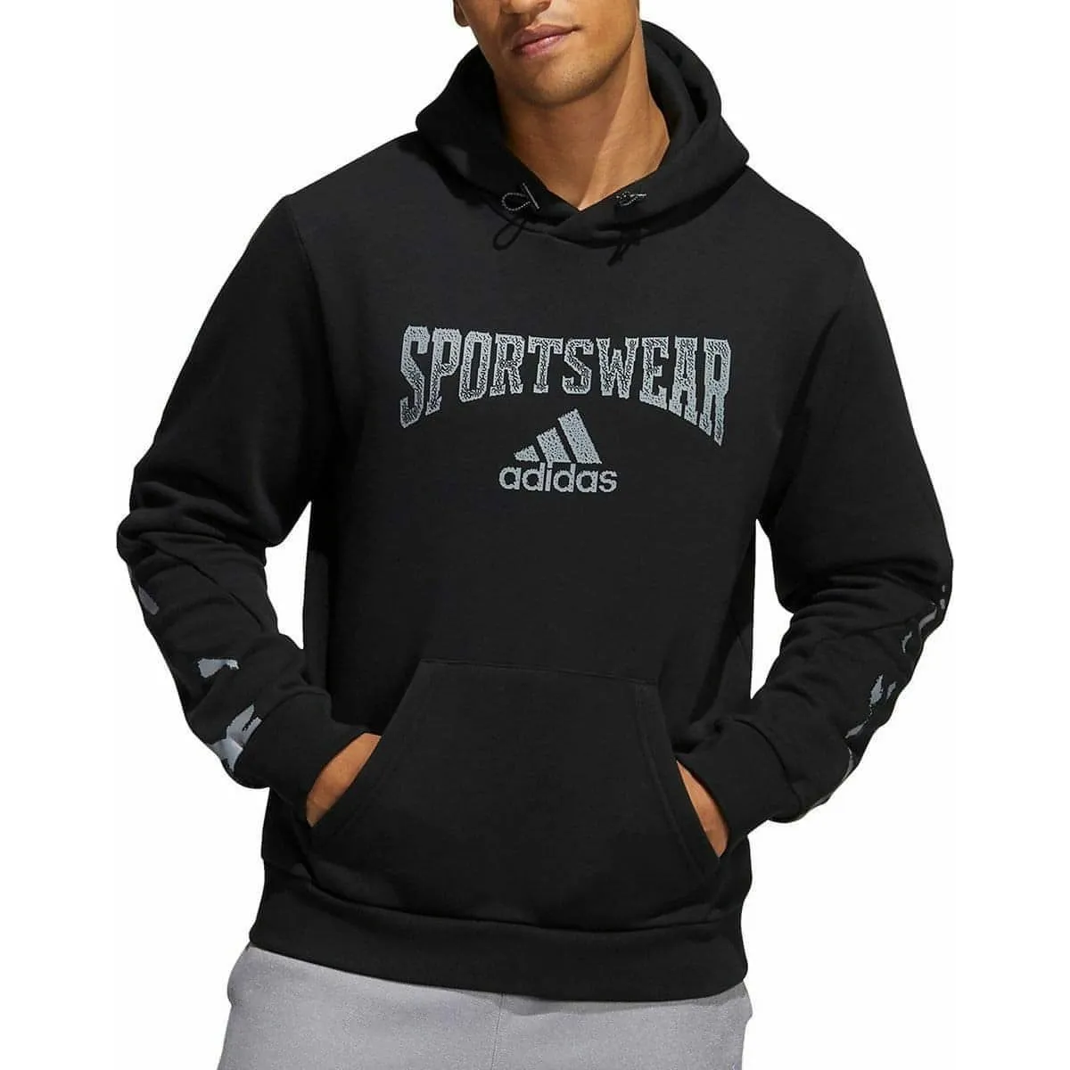 Urban Cool Cultural inspiration adidas Reverse Retro Future Icons Graphic Mens Hoody - Black
