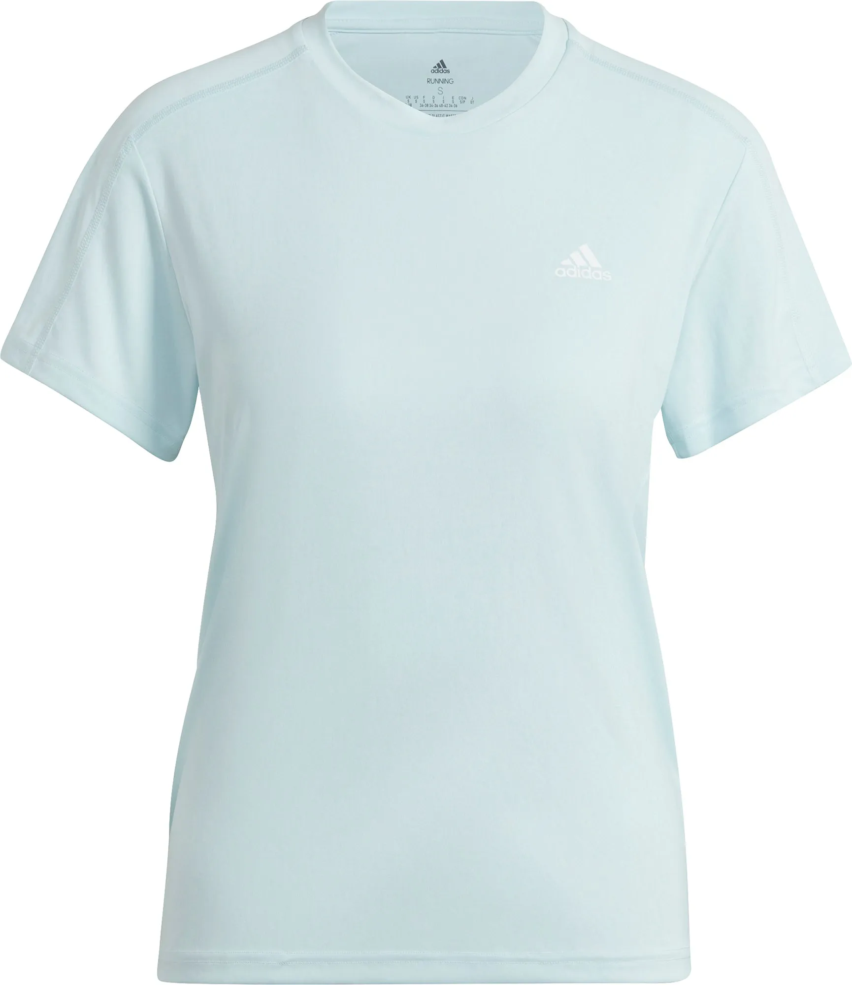 adidas Run It Short Sleeve Womens Running Top - Blue School spirit