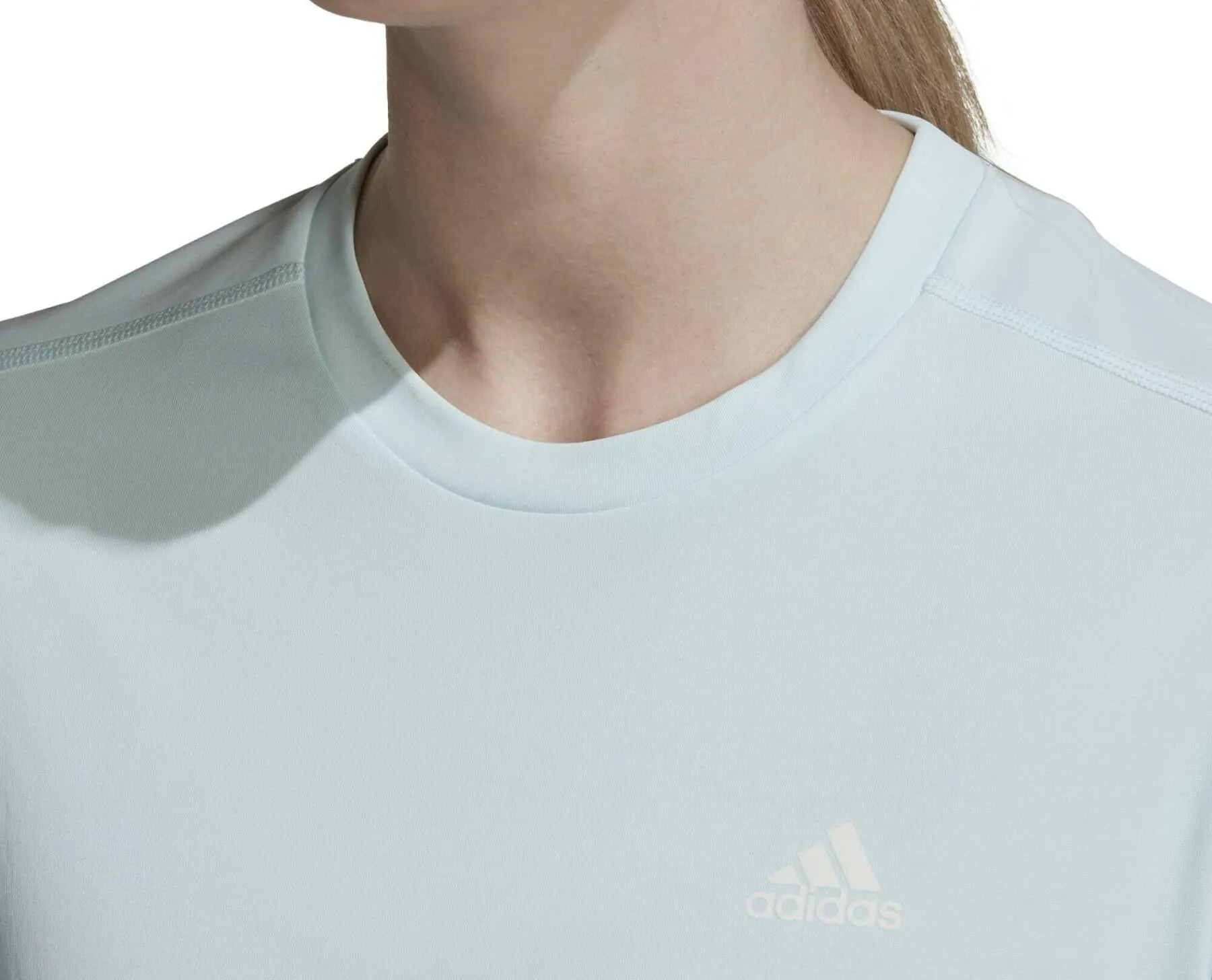 adidas Run It Short Sleeve Womens Running Top - Blue brandable