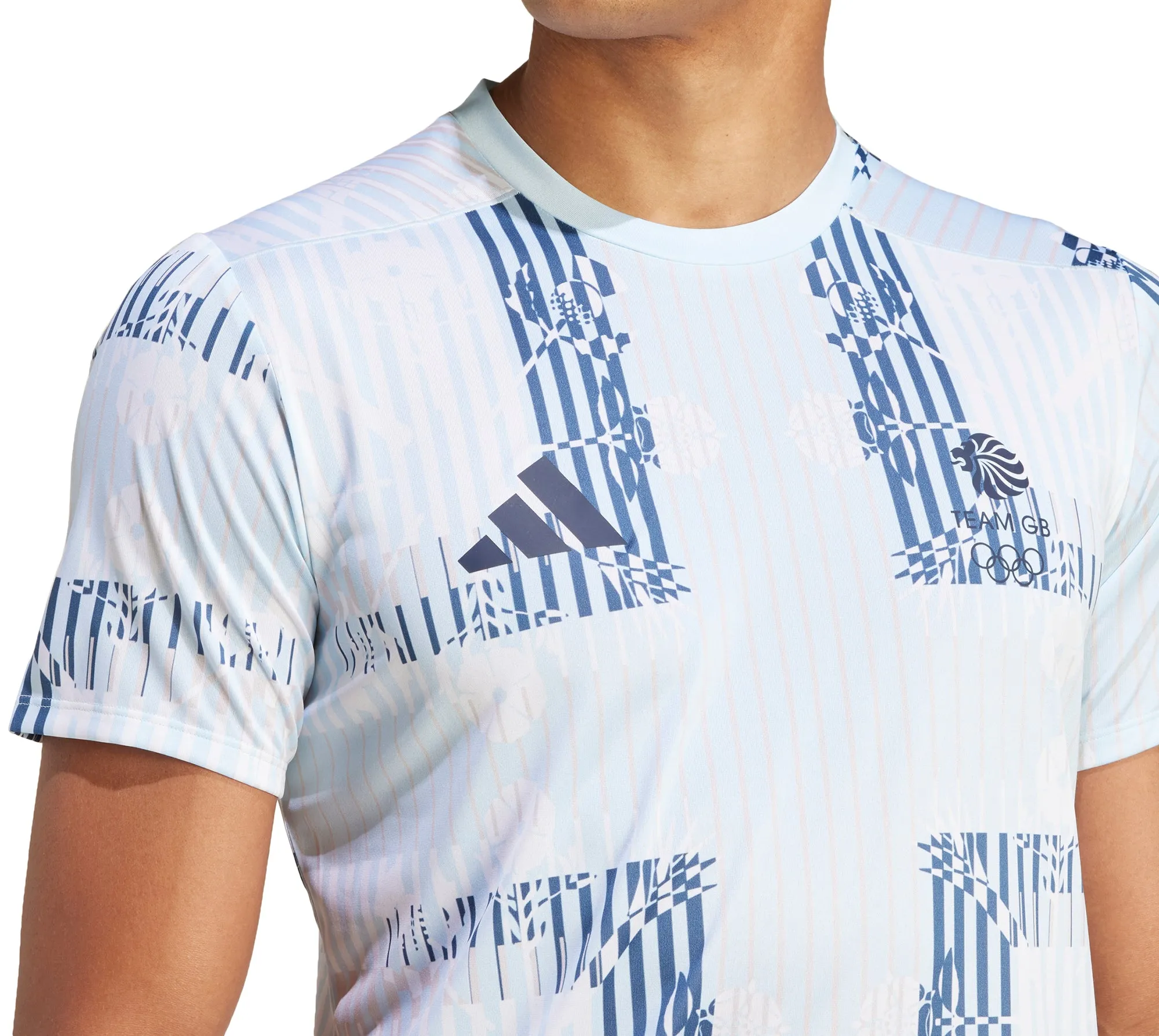 adidas Team GB Short Sleeve Mens Training Top - Blue Weekend Style Trend