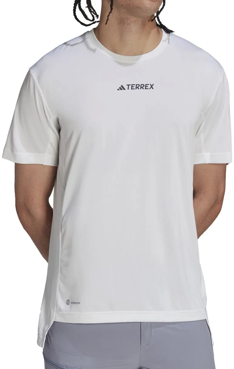 Easy to Style Simple Fashion adidas Terrex Multi Short Sleeve Mens Running Top - White