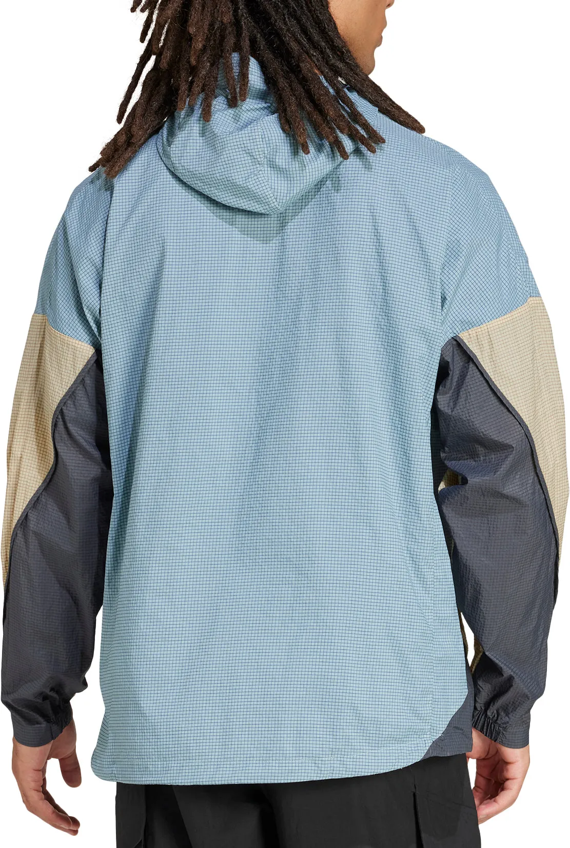 adidas Terrex Xploric Wind Mens Anorak Jacket - Blue Windbreaker Tech Minimal Gear